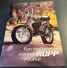 VINTAGE RUPP FUN VEHICLE MINI-BIKES SALES BROCHURE NICE 12 PAGES MINT (K73)