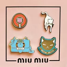 ⚡RARE⚡PINTRILL x MIU MIU 2018 LUXURY MIU MIU Pin Set *BRAND NEW* ð  ð ð