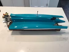 RC 3.5 Tunnel Hull Boat ARTR W/ K&B SS 3.5 Outboard Engine With Lynx Race Boat.