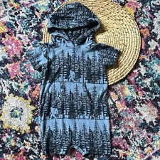 Kate Quinn Sasquatch Big Foot Hooded Shorie Union Suit Romper 6-12 Months