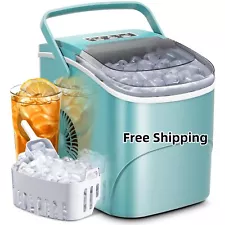 Green，26.5Lbs/24H,Ice Makers Countertop with Handle