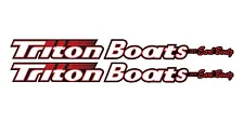 2x Trailer Decals - Triton Boats By Earl Bentz - NEW Reproduction - FREE SHIP