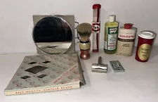 Vintage Army Shaving Grooming Kit Gillette Razor Original 1950s Estate Sale Find