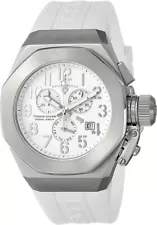 Swiss Legend 10542-02-SA Steel Trimix Men Diver Chronograph Watch White & Silver