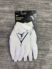 Nike Football Gloves Michigan Wolverines Jordan Jumpman Superbad Gloves White XL