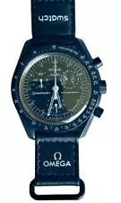 Swatch x Omega Bioceramic Moonswatch Mission To Moonphase All Black Watch