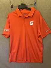 Nike Extra Large Fit-dry Polo Golf Shirt Orange Gatorade