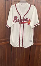 Men's Majestic White Atlanta Braves Inciarte #11 Jersey - Sz XL