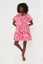 Hyacinth House Tuckernuck Pink Floral Thea Mini Dress Small