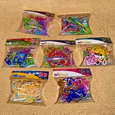 VARIETY Silly Bandz Fun Shapes Elastic Bracelets Lot 7 pkgs of 24 *New* Bands