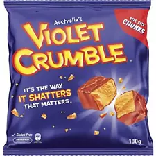 Violet Crumble Bite Size Milk Chocolate Chunks 6 oz Pouch