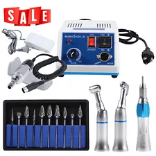 Dental Lab Micromotor Marathon Polisher Machine&35K RPM Handpiece&10x Drill Burs