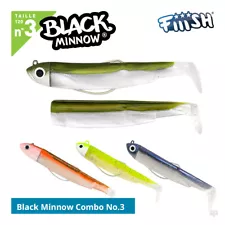 Fiiish Black Minnow No.3 Lures Combo Pack - Bass Wrasse Pollock Cod Sea Trout