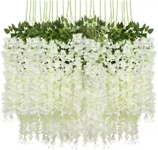 Artificial Wisteria Vine Garland Fake Flower Plants Garden Wedding Hanging Decor