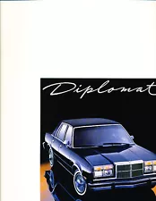 1987 Dodge Diplomat Original Car Sales Brochure - Salon Sedan