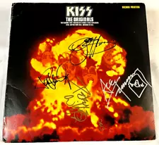 KISS "THE ORIGINALS" 3XLP Autographed Signed Ace Gene Peter Paul Aucoin Vintage