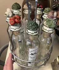 SALE SPICE RACK SPINS w 9 Bottles -Spice Rack, Bead Rack, Art Supplies, Etc.