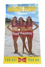 Paradise Found Budweiser For All You Do King Of Beers 1987 Orig. Poster 16"X28"