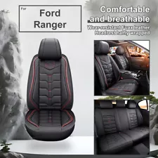 For Ford Ranger 2019-2025 Faux Leather Car Seat Cover Cushion Pad Full Set (For: Ford Ranger)