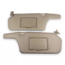 2001-2003 Mazda Protege Driver & Passenger Side Sun Visor Pair Tan Brown Vinyl