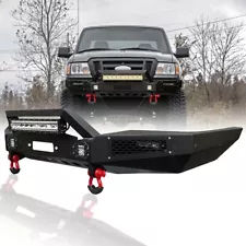 Vijay Front Bumper Black Texture Fits 1998-2011 Ford Ranger w/Winch Plate