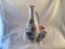 VINTAGE PORCELAIN EWER BOTTLE FOR GENTIAN BITTERS MADE IN BAVARIA GERMANY