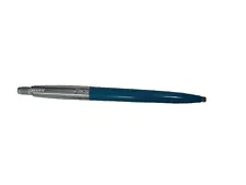 Parker Jotter Ball Pen Blue Feather Arrow T-Ball Stainless Steel - Vintage USA