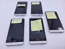 Lot of 5 - HTC One M7- White - 32GB - Sprint -No VoLTE