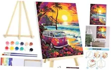 Framed and Easel Paint by Numbers Kit for Adults, Paint by Numbers OPF-MT2777