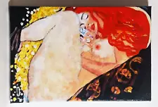 Danae 1907 4" x 6" Acrylic Canvas PAINTING by Ray Dicken a Gustav Klimt