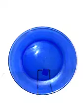 *Vintage Anchor Blue Glass Dinner Plates Cobalt Charger Plates 13"