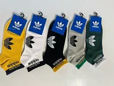 Adidas Socks Unisex Ankle Socks Originals 5 Pairs Colorway Sz Large Socks NWT