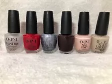 Lot of 6 Nail Polish - OPI various:RedHeads;BubbleBath;VanGogh;SuzySaysDa!+2more