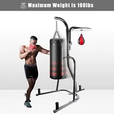 Steel Punching Bag Stand, Heavy Boxing Bag & Speed Bag Stand, Height Adjustable