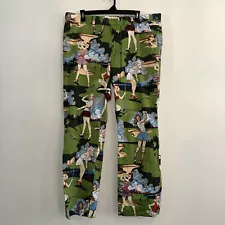 Loudmouth Golf Pants 38 32” Inseam Pin Up Girls