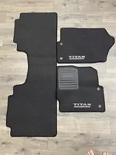 2019-2023 OEM Nissan Titan Midnight Edition Crew Cab Floor Mats 999E2-W6000 3Pcs