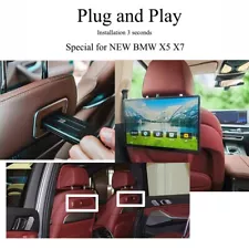 Car HDMI Screen Headrest Monitor For BMW 5 7 Series 2024 Rear Seat Entertainment