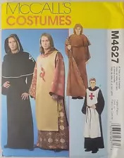 McCalls 4627 Pattern Mens Monk Knights Templar Costume Size S M L XL Uncut