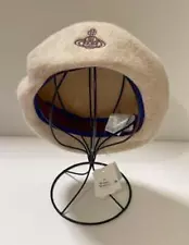 Vivienne Westwood Beret hat Beige wool S-M size Orb embroidery For Ladies