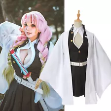 For Demon Slayer Kimetsu no Yaiba Kanroji Mitsuri Cosplay Costume Kimono Suit US