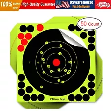 50 Pack 8" Shooting Targets Splatter Paper-Shots Burst Gun Shoot Rifle Exercise