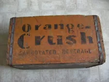 VTG 1930's Advertising ORANGE CRUSH BEVERAGE, Wood, Crate, Box, Soda Pop