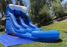 Tsunami Wave Blue Marble 12 Foot Inflatable Water Slide NO Blower New Open Box