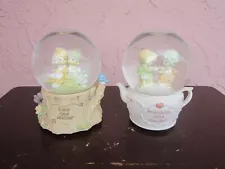 2 Precious Moments snow globe "Love Another / Frienship hits the spot" for sale