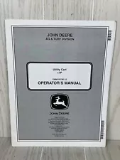 JOHN DEERE OPERATOR'S MANUAL FOR 17P UTILITY CART OMM156786 L2