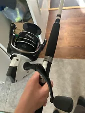 Berkeley Big game rod and reel combo 8’0 feet Ozark trail 5000 size reel include