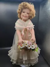 Shirley Temple "Flower Girl" 17" Porcelain Collector Doll Danbury Mint