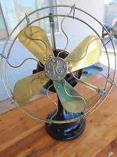 Rare Vintage Original 1901 patent GE Brass Blade Brass Cage Electric Fan