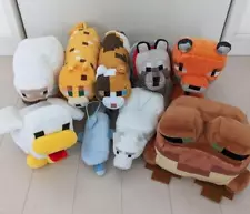 Minecraft Plush Mascot lot of 9 Set sale Games character Goods Fox Chicken frog