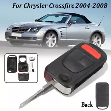 For 2004 -2008 Chrysler Crossfire Flip Key Keyless Case Shell And Blade Black (For: Chrysler Crossfire)